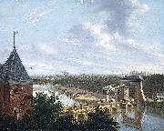 Johannes Jelgerhuis Leiden gate oil on canvas